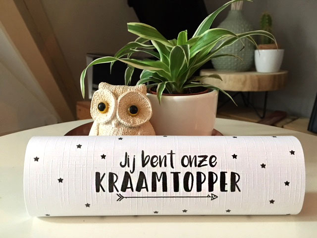 Verwonderlijk Chocoladereep Kraamtopper bedankt bij BabyKadoKopen.nl CF-33